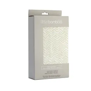 Little Bamboo Jersey Fitted Sheet Cot Size Herringbone