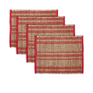 Ladelle Set of 4 Loma Woven Table Placemats – Terracotta