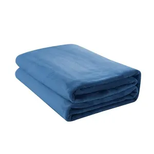 Jason 400GSM Super Soft Micro Fleece Blanket Denim – Queen