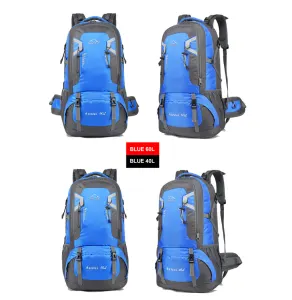 40L Waterproof Outdoor Hiking Backpack Camping Outdoor Trekking Bag – Blue