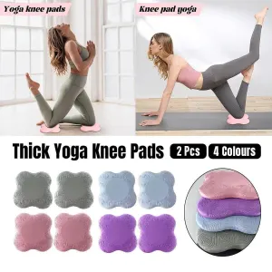 2pcs Thick Yoga Kneeling Mat Knee Cushion for Elbow Support Gym Workout Pad – Purple