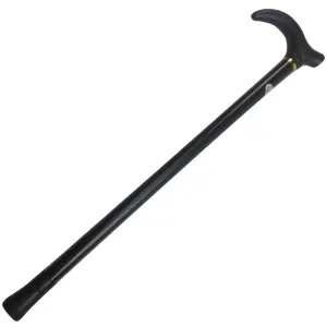 Metal WALKING STICK Travel Extendable Pole Compact Adjustable Lightweight – Black