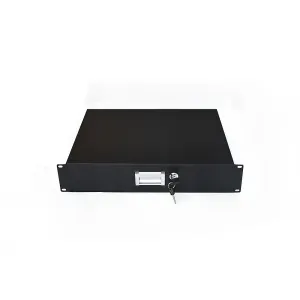 19″ Rack Mount 2U Locking Drawer Pro Audio DJ Server Rack Lock Storage Cabinet