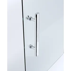 40mm Adjustable Contemporary Corner Sliding Chrome Shower Screen 90x92cm