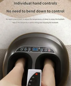 Luxury Automatic Foot Massager – Black Shiatsu Foot and Calf Massager with Adjustable Intensity, Air Compression, and Digital Display