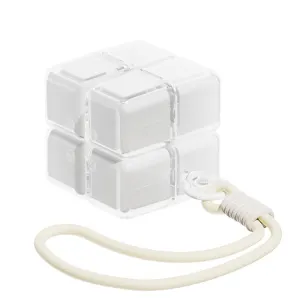Portable Magnetic Cube Pill Organiser - 8 Compartment Weekly Medicine Travel Case with Lanyard - Detachable Washable PP+PC Storage