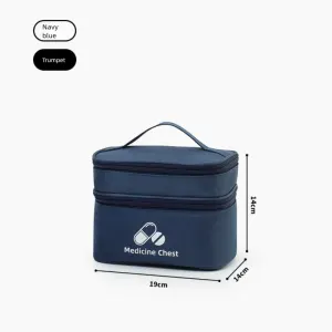 Compact Double-Layer Medicine Storage Case – Portable First Aid Organizer for Home, Travel & Emergency Use