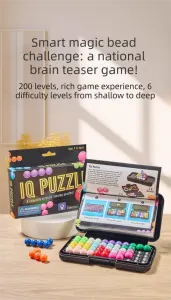 3-Pce Black  3D Puzzle – portable, educational logic game suitable , featuring numerous levels and made of ABS material.