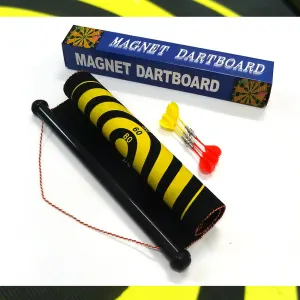 17″ Magnetic Rollup Dart Board 6 Darts Large Double Side Dartboard Game