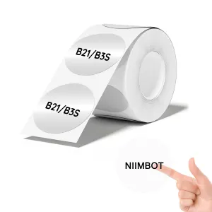 Niimbot Transparent Label Printing Paper Waterproof Label Sticker 50*50mm 150pcs Round For B21/B3S/B1