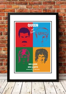 Queen ‘Hot Space’ In Store Promotional Poster 1982 – Framed – Medium – Frame Size: (445mm x 322mm)