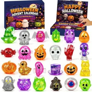 Halloween Advent Calendar 2026,24PCS Halloween Bulk Sensory Fidget Toys,Halloween Countdown Calendar,Party Favors Treat Bags Gifts Adult