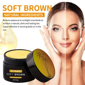 tanning cream, soft brown tan, natural ingredients, tanning bed cream, sun tan lotion, hydrating tan cream, healthy tan Australia, Australian tanning product – Yellow – Size 50ml-2pcs