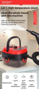 Steam Cleaner with Multiple Attachments, White