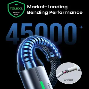 Black 240W Type-C Cable Super Fast Charging Cable 2m Data Cable Durable Charging