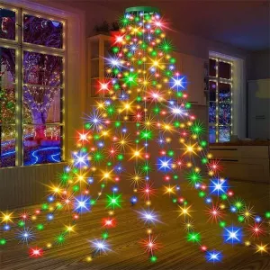 USB Powered Christmas Tree Lights Indoor, Twinkle Timer 8 Modes Waterproof with Memory Function – Perfect for Home, Garden, Patio, Balcony, Party, Wedding, Holiday Display and Everyday Decor - Multi-color - Size 3m 400-LED String Light