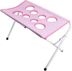 Foldable Pet Grooming Hammock with Leg Holes, Anti-Scratch Mesh Bathing Station for Cats and Small to Medium Dogs, Portable Nail Trimming and Washing Aid – Pink