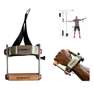 Heavy Duty Cable Attachment for Lateral Lifts, Gym Pulley Systems, Arm Workouts & Strength Training, 1Pack (Red)