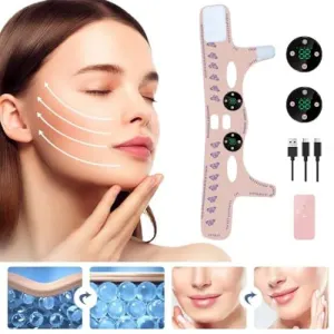 Portable Facial Massager for Jawline Sculpting & Double Chin Reduction for Home, Office & Travel (black)