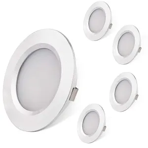 RV Interior Lights AIBOO Super Slim LED Ceiling Lights DC12V 2W 200LM Full Aluminum RV Recessed Lighting for Camper Van Motorhome Sailboat Houseboat 2700K Warm White(4 Pack)