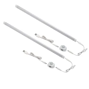 LED Motion Sensor Cabinet Light,2 Pack USB Powered Closet Night Light,20 inch Under Counter Lighting Kit with Automatic Shut Off Timer for Kitchen Pantry Wardrobe Cupboard (Natural White 4000K)