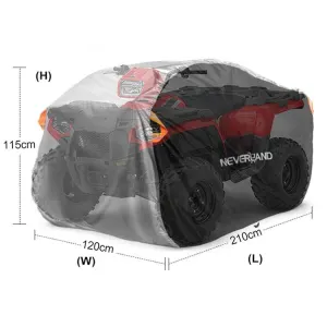 ATV Cover – Waterproof and Sunscreen Beach Car Cover, Four-Wheel Off-Road Vehicle Cover(M (145*85*98CM))