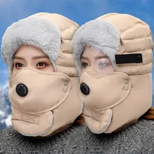 3-in-1 Winter Hat – Windproof and Waterproof – Faux Fur Lining – Full Protection – Suitable for Men and Women for Outdoor Hunting