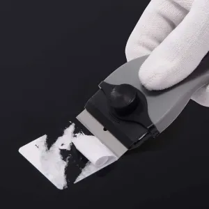 2 pcs Ceramic Hob Scraper with 10 Plastic Scrapers + 10 Metal Blades, Ceramic Hob Scraper for Removing Labels, Black, Black Color