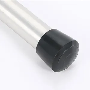 16 Pack Rubber Furniture Leg Caps, Non-Slip Floor Protectors for Chairs, Tables and Tubular Legs, Black, 16 mm