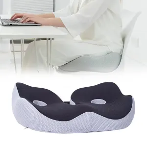 Seat Cushion, Seat Cushion for Sit Bone and Back Pain Relief, Butt, Tailbone, Hip, Hamstring, Posture Support, Memory Foam, Black, 39.1 x 48 x 14 cm