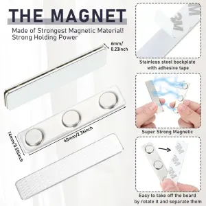 10 Pairs Outdoor Curtain Weights, 2.36″x 0.55″ Waterproof Outdoor Curtain Magnets for Curtain, Flags, Tablecloth (Silver)