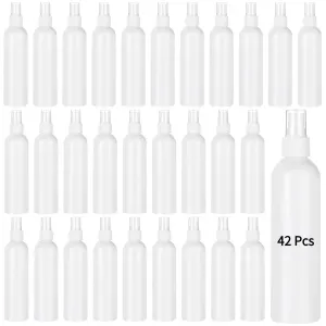 42PCS Spray Bottles, White Fine Mist Cleaning Bottles, Empty Refillable Atomizer Containers, Portable Leak-proof Travel Dispensers for Essential Oils, Perfume, Cleaning Products
