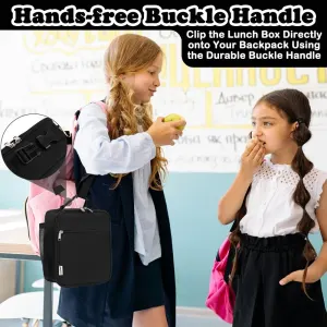 Lunch Box for Men Women, Insulated Small Soft Cooler Lunch Bag Kit for School Work Picnic Travel – Reusable Portable lunchbox, Black