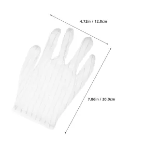 200Pcs White Anti Static Gloves Washable Non Slip Esd Safety Gloves for Electronics Work