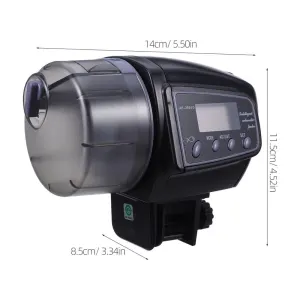 Automatic Fish Feeder for Aquarium with Digital Timer, Easy-to-Use LCD Display, and Adjustable Feeding Settings