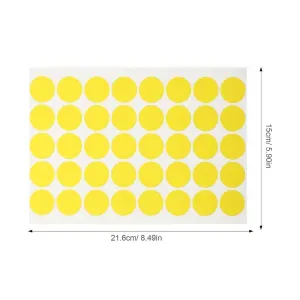 Yellow Round Dot Stickers with Rounded Corners for Efficient Labeling and Sorting