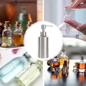 304 Stainless Steel Soap Dispenser Soap and Liquid Dispenser Countertop Lotion Dispenser Liquid Bottle Hand Wash Pump - 10x5.7cm (220ml)