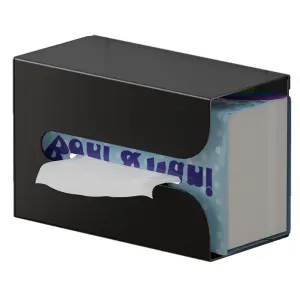 Glove & Tissue Dispenser Holder – Holds Boxes of Gloves, Towels, Wipes, Tissues – Mount onto a Tool Box or in Garages, Workshops and Kitchens (Black)