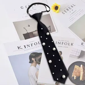Black pre tied tie paired with adjustable unified tie, elegant tie suitable for parties, dances, and banquet dates (black)
