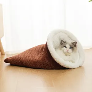 Upgraded Support Pet Warm Bed Dark Brown