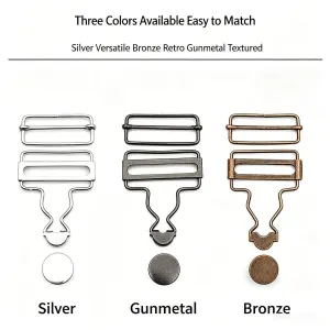 6 Sets Metal Strap Adjuster Overalls Buckles Bronze