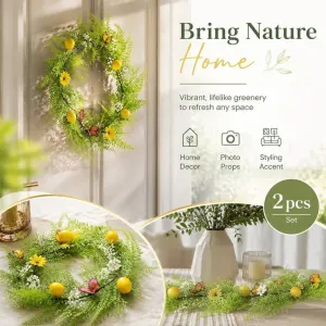 1.75m Spring Lemon Hanging Vine Home Decor Pack of 2
