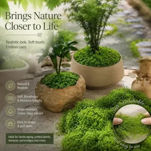 Dark Green Tiny Artificial Thread Moss Terrarium DIY Craft Supply 7 Pack 10g