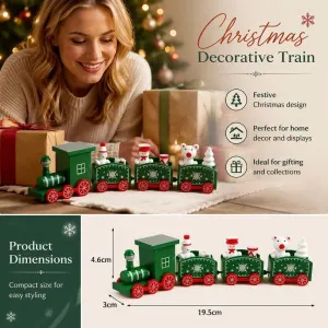 4-Colour Christmas Train Ornament 4 Pack