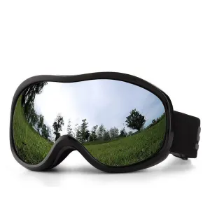Caring Winter Gift Ventilated Ski Goggles, Reliable Wind Barrier & Reflection Reduction Effect, Black Frame Mercury Lens