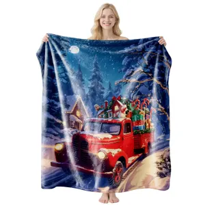 Versatile Warm Flannel Throw Blanket, Home Leisure Air‑Condition Cover, Practical Present For Christmas & Halloween Holiday Gifting Demand, Style FLR‑201, Size XL, 150x200cm