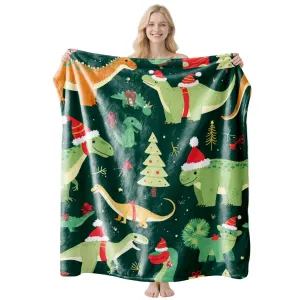 Year‑round Warm Flannel Blanket, Festive Indoor Throw, Practical Gift For Christmas & Halloween Household Display Ornament, Style FLR‑216, Size XL, 150x200cm
