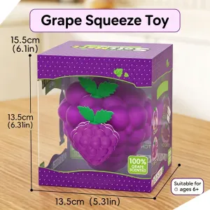 Super Big Squeeze Fidget Squish Toy, Dough Slow Rebound Stress Reliever, 17cm Grape Decompression Toy