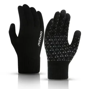 Touch‑Screen Non‑Slip Sport Gloves Breathable Grip Design for Motorcycle Tour Cycling Hiking Fitness 2 Pcs Black One Size Ideal Christmas Gift
