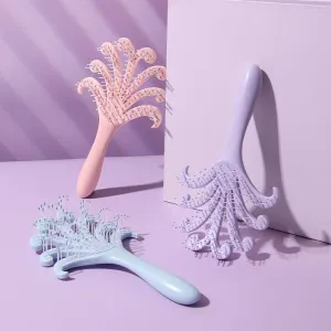Light Pink & Light Blue Octopus Scalp Brush 2Pcs